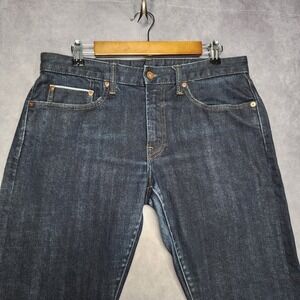 Bonobos Men Slim Stretch Selvage Japanese Denim Jeans Dark Indigo 32x32 Selvedge